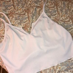 white cropped shein tank top - size small